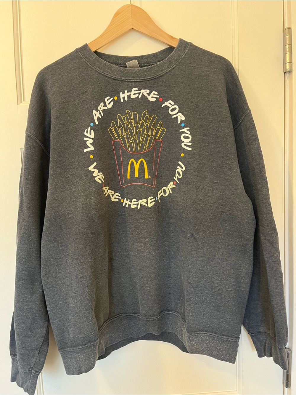 McDonald’s We Are Here For You Graphic Sweatshirt Gray Large